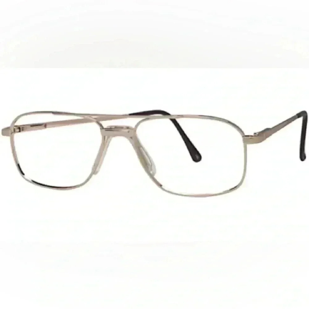 STETSON 178 By Zyloware Eyeglass Frames Gold Aviator Flex Hinge (Frames Only)